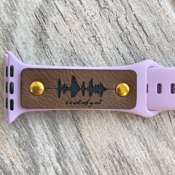 It Is Well With My Soul Soundwave Band For Apple Watch 38-42mm - Light Purple - Picture 3 of 3